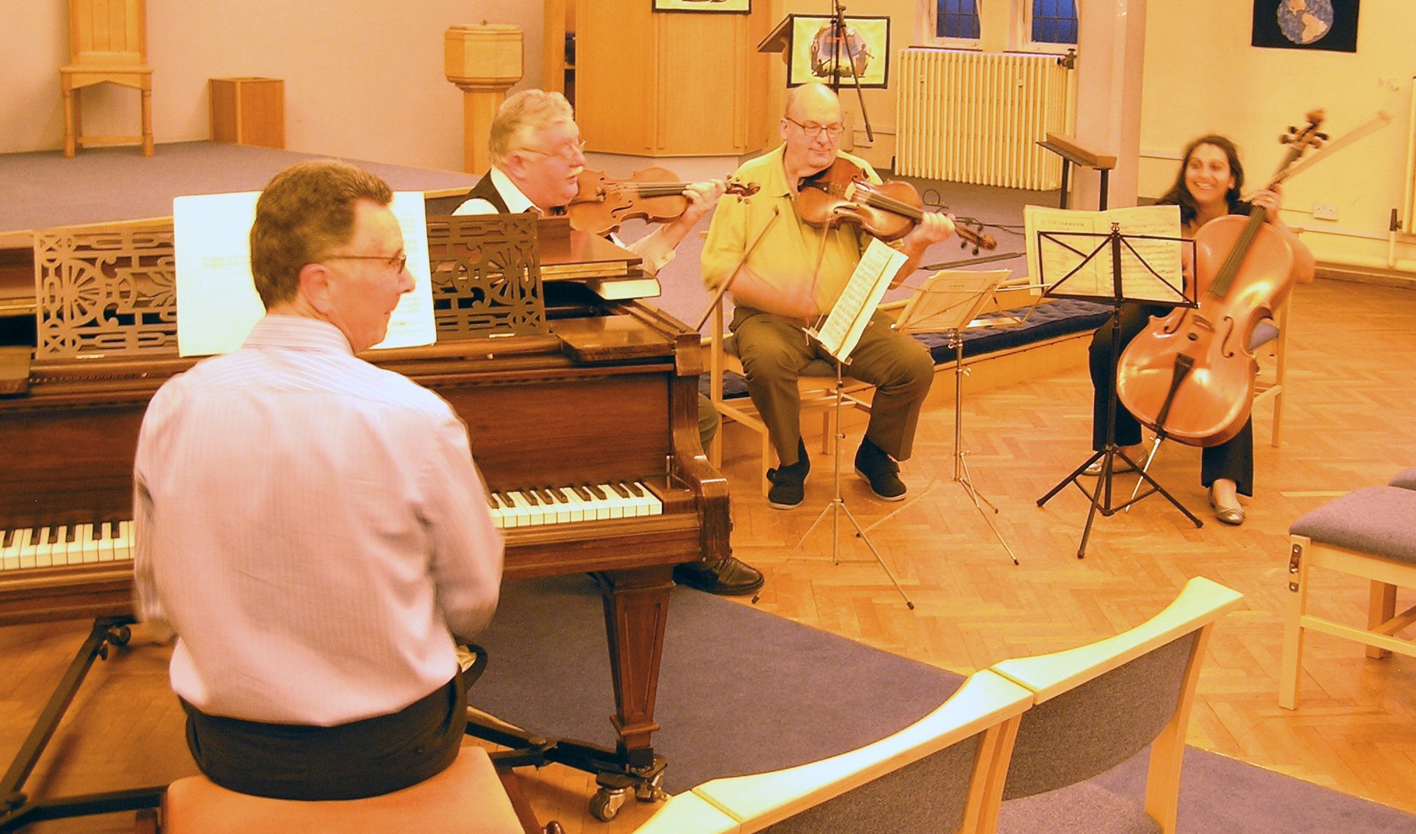 club members during rehearsal
